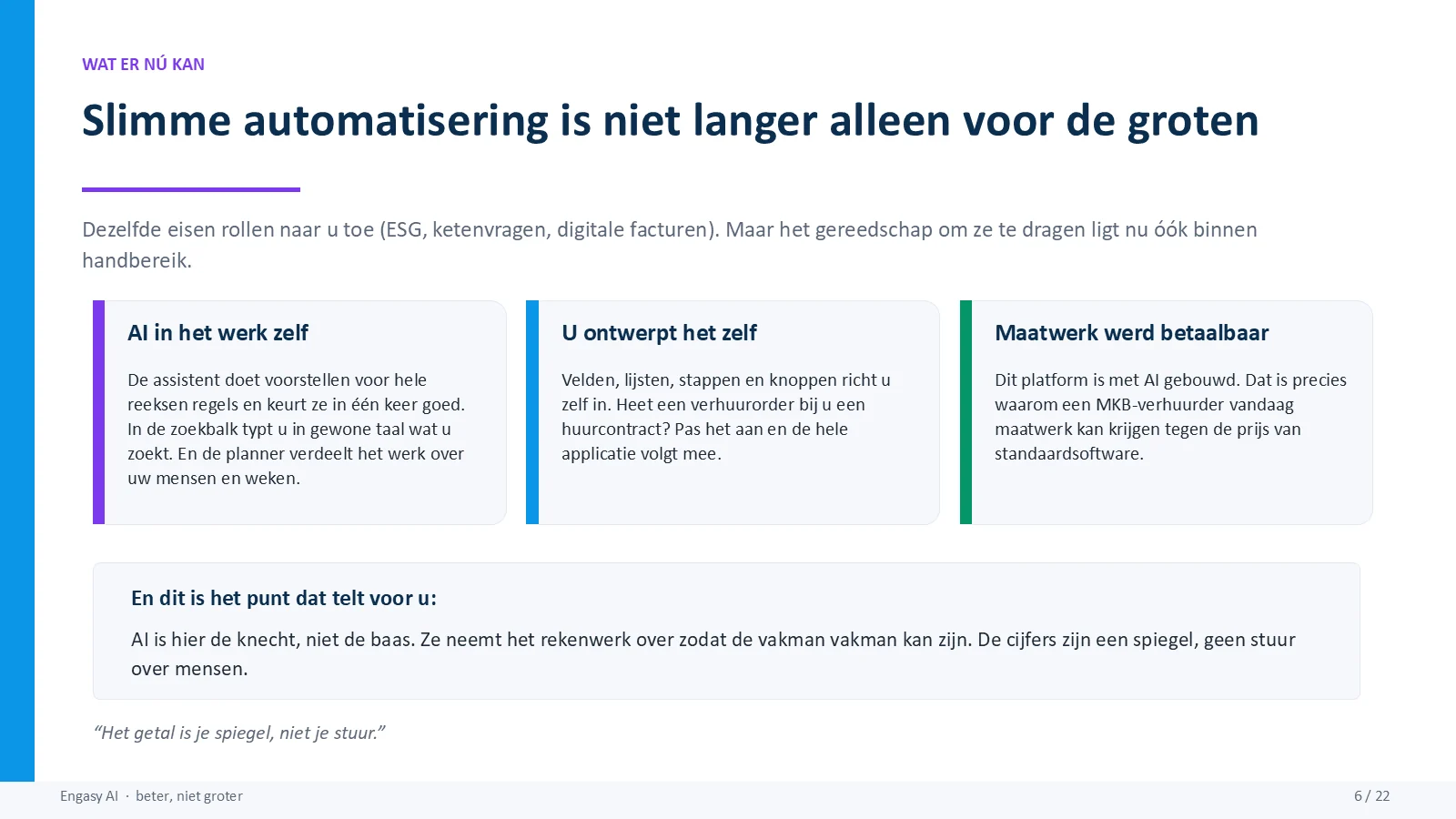 Dia 6 van 22: Slimme automatisering is niet langer alleen voor de groten